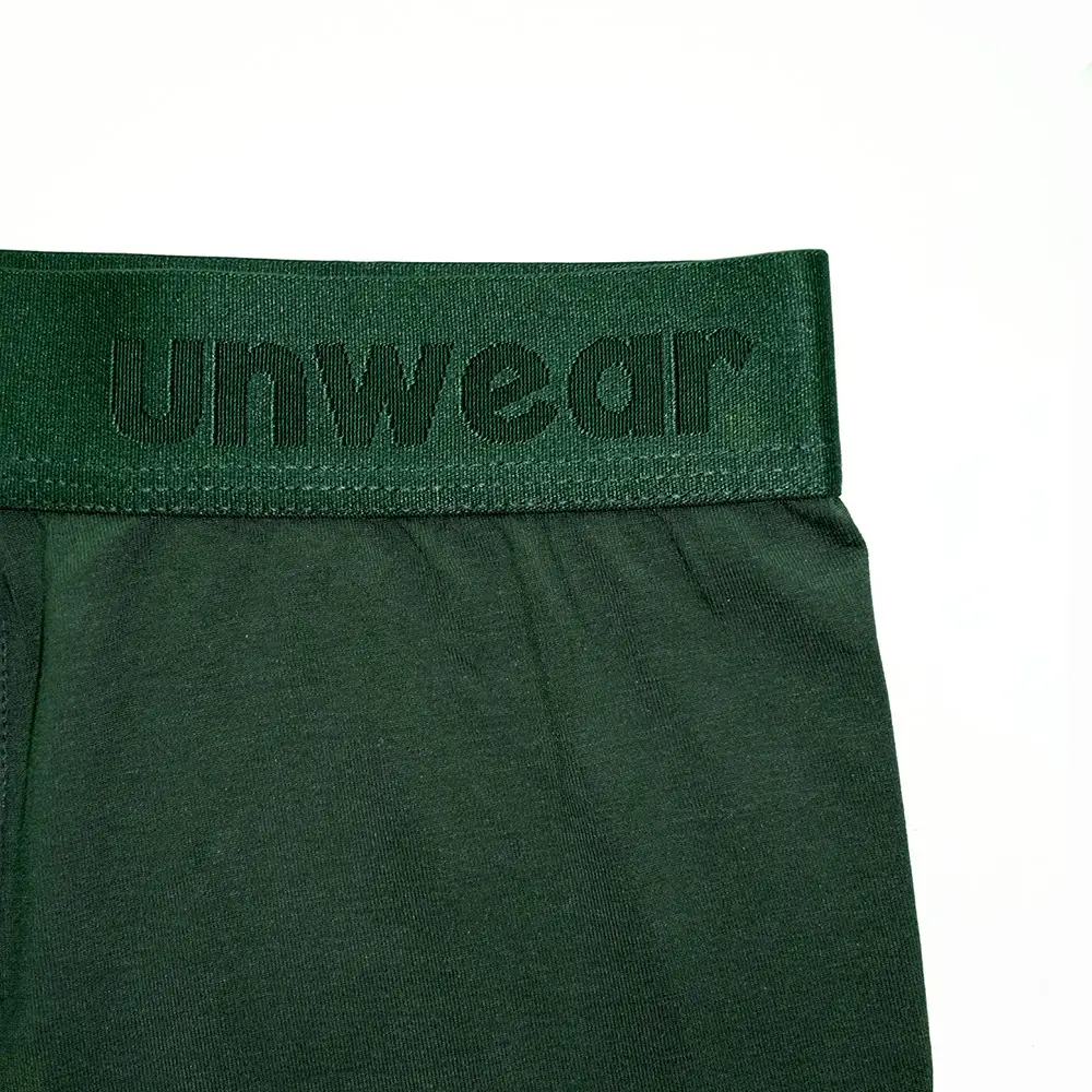 unwear noble green boxer brief waistband logo close up