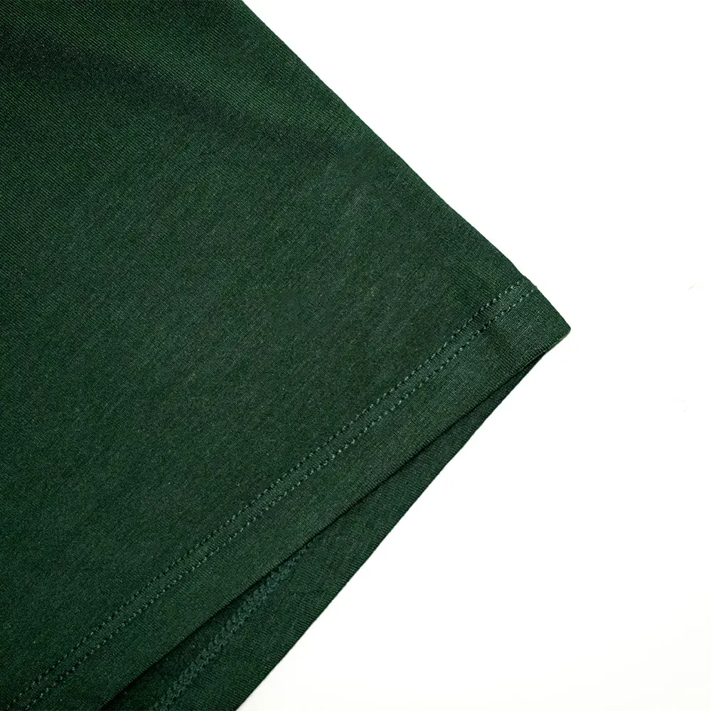 unwear noble green fabric and seams close up
