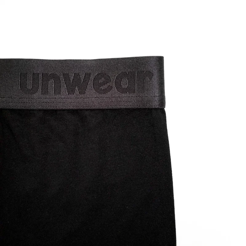 unwear-onyx-black-catalog-2 unwear onyx black boxer brief waistband logo close up