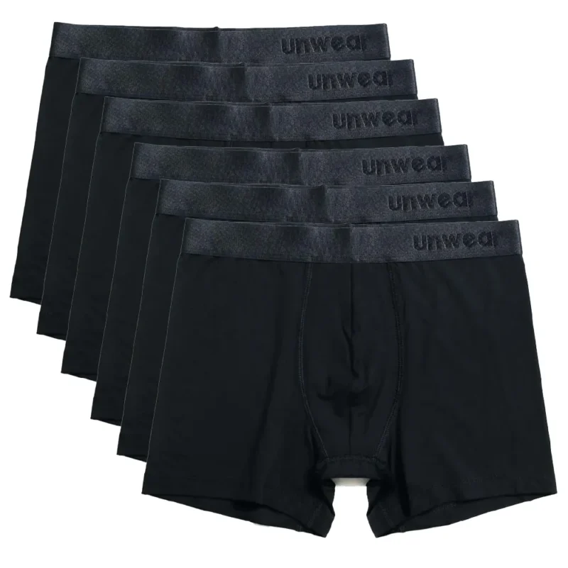 unwear-onyx-black-6pack-catalog-1-new unwear onyx black boxer brief 6 pack lay flat catalog
